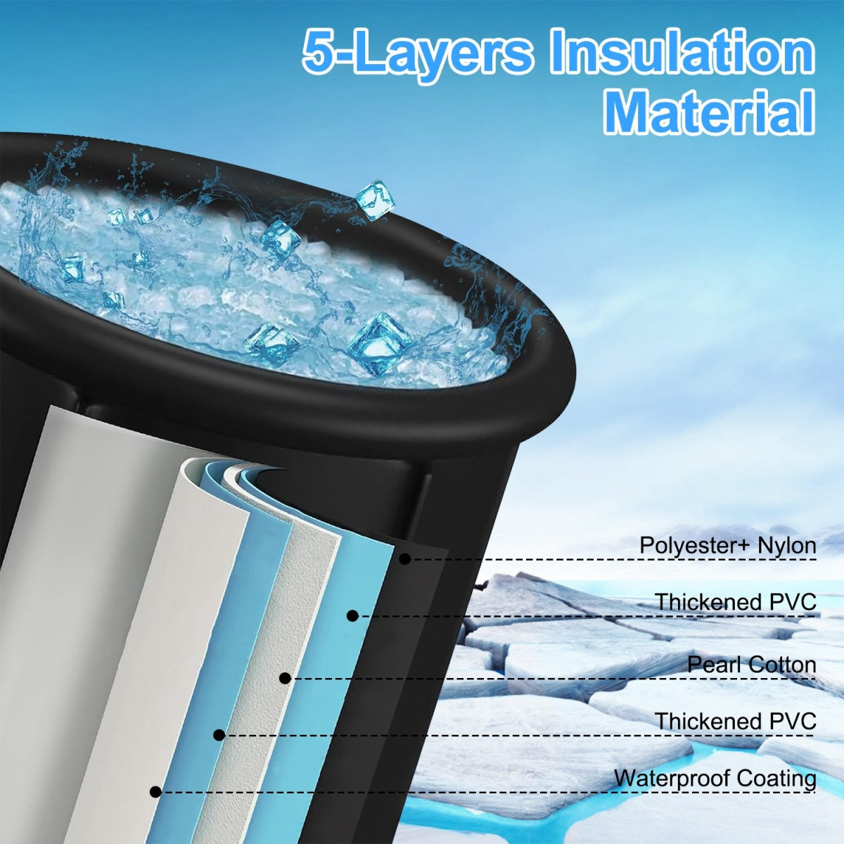 RKVER Reset Cold Plunge Tub with cover