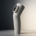 RKVER Surge cordless compression recovery leg wrap, grey fabric sleeve with control pod