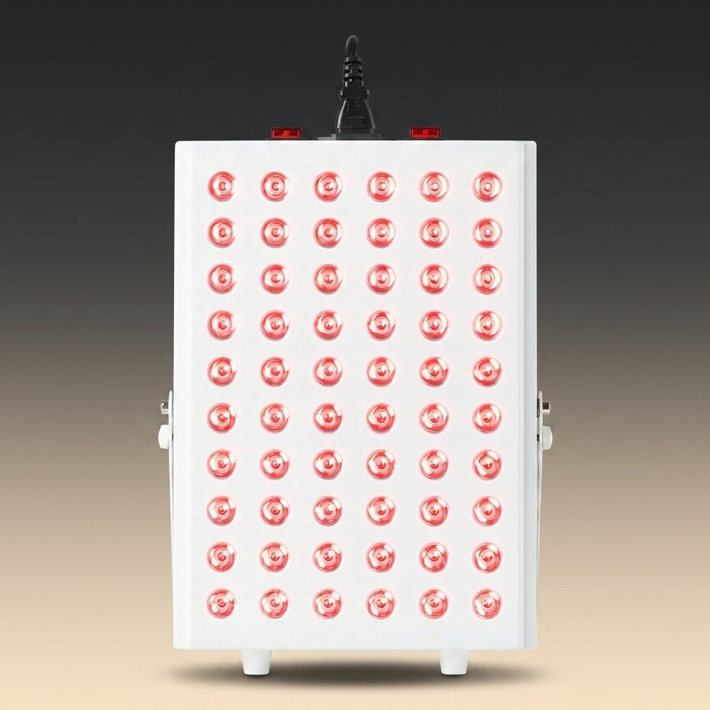 RKVER Dawn red light therapy panel lit
